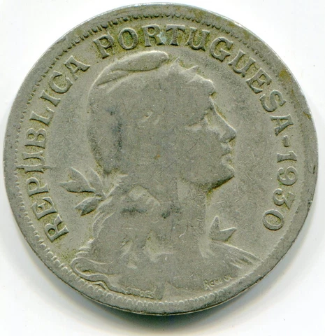 Portugal 50 Centavos 1930 scarce date   lotjul5505 Cover