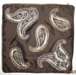 Pottery Barn Paisley Silk & Sequins Pillow Cover - Picture 1 of 4