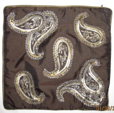 Funda de almohada Pottery Barn cachemira seda y lentejuelas Foto 1 de 4