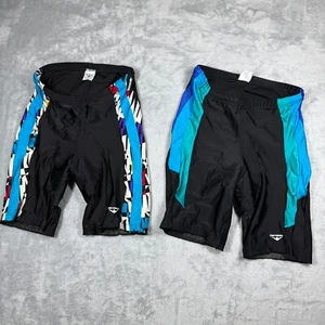 (2) Pair Vintage Cycling Shorts Large & Extra Large Padded 80s Prop Costume FLAW - Picture 1 of 24