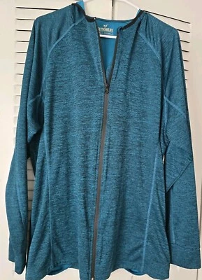 Men’s Outdoor Life Long Sleeve Full  Zip Hoodie Shirt Size XL Green Black Trim - Image 1 of 4