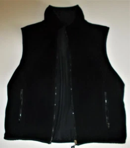 Coaco Womens Vest Black Reversible Silk Polyester Zip Pockets Large - Picture 1 of 3