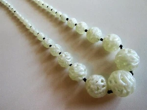 Vintage Czech NECKLACE Glass Beads Gablonz Perfect condition 1930s Retro Rare - Picture 1 of 9