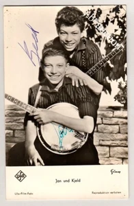 JAN UND KJELD Banjo * UfA Foto-AK mit Autogrammen  - Bild 1 von 2