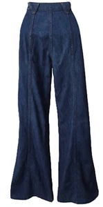 Vintage 70s Maverick Flare Jeans 31 x 34 Bell Bottom High Rise USA Bare Back - Picture 1 of 14