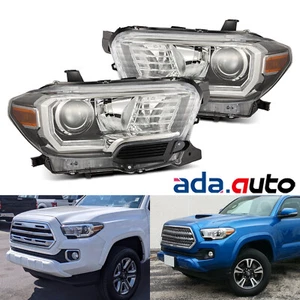 Fit 2016-2018 Toyota Tocoma w/LED DRL Projector Headlights Replacement Pair - Picture 1 of 7