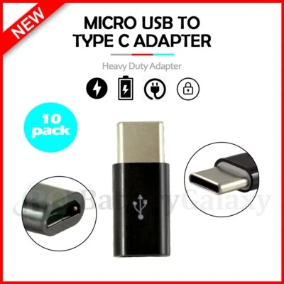 10X Micro USB to Type-C Adapter Converter Connector for iPhone 16e 16 Plus Pro - Image 1 of 4