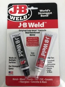 Pegamento compuesto epoxi reforzado acero soldadura en frío original JB Weld metal fuerte - Imagen 1 de 4