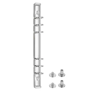 A5 Ring Binder Mechanisms, 1 Set 6-Hole Replacement Binder Planners, Silver Tone - Picture 1 of 7