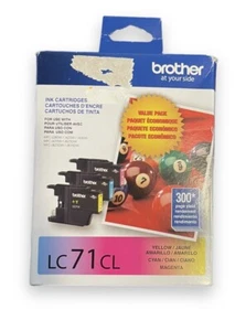 (3) Brother LC71CL Color Combo Ink Cartridges Exp 1/23 2/23 9/23 New Damage Box - Picture 1 of 5