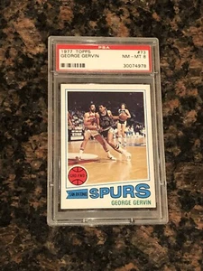 1977 Topps George Gervin #73 Basketball Card PSA 8 - Picture 1 of 2