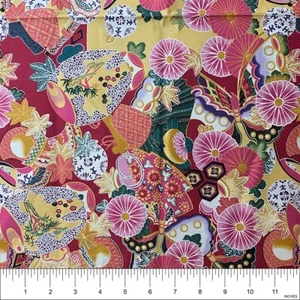Japanese Drums by Kona Bay Vintage Fabric for Quilt, Craft, Sew | by the yard - Picture 1 of 3