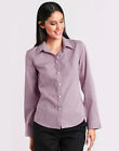 Benchmark Ladies Mini Two Tone Gingham Long Sleeve Casual Shirt New Tailored Fit