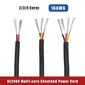 16AWG UL2464 Multi-core Sheathed Power Cord 2/3/4 Core Signal Control Cable Wire - Picture 1 of 10