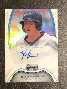 2011 Bowman Sterling Travis Harrison Card #BSP-TH Mint AUTO Rookie RC 068/199 