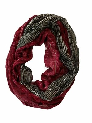 Bufanda Infinity Panel Lentejuelas Rojo Colección Dieciocho, Talla Única Foto 1 de 2