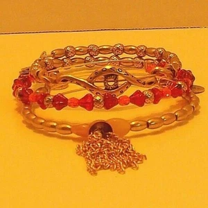 ALEX AND ANI Set of 3 PROTECTIVE EYE  HOURUS  bangle bracelet retired pieces USA - Picture 1 of 6