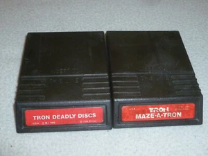 INTELLIVISION GAME CARTRIDGE LOT TRON MAZE A TRON DEADLY DISCS MATTEL 1979 - Picture 1 of 2