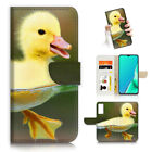 ( For Oppo Find X5 Lite ) Wallet Flip Case Cover AJ23973 Cute Duck Duckling