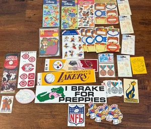 Mixed Lot Of Stickers Variety Of Themes Sports Bumper 80s America Holidays Puffy - Picture 1 of 9