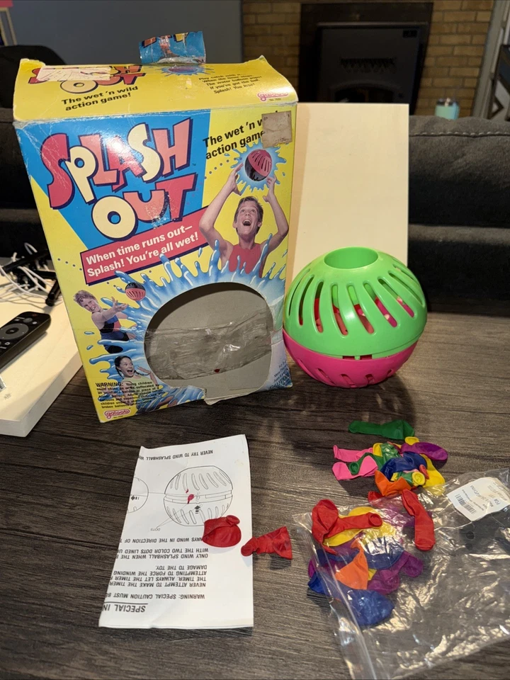 Винтажный Splash Out Time Out Splash Водяной Шар Игрушка Galoob 1994 Розовый - Изображение 1 из 4