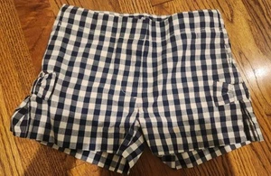 Crewcuts Girl's Size 7 Navy Blue Gingham Check Shorts Bow Detail Pockets $45 - Picture 1 of 4