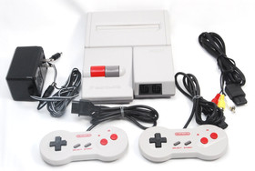 Nintendo New Famicom Console HVC-101 w/ 2 Controlles Working SET Japan