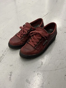 Mephisto Rainbow Schuhe Damen 6,5 Eur 4 Leder Rot Mokassinnaht - Bild 1 von 9