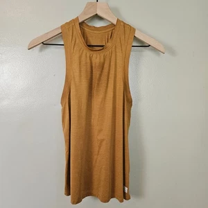 Vuori High Neck Loose Fit Tank Top XS? S? Mustard Gold Tank Workout - Picture 1 of 6