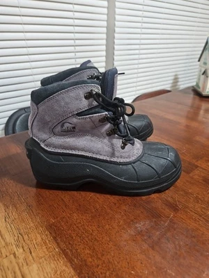 SOREL Cold Mountain Mujer’s Medio Senderismo Invierno Botas Gris Negro Talla Us 8  Foto 1 de 4