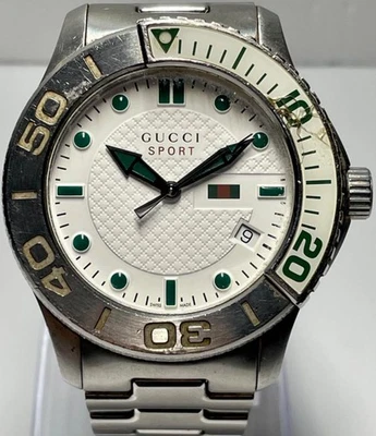 Gucci G-Timeless Sport 126.2 MenS Quartz Watch Stainless Steel Luxury Casual - image 1 of 4