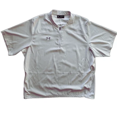 Chaqueta Pullover Under Armour Para Hombre Off-White 1/4 Cremallera Manga Corta 4XL Foto 1 de 4