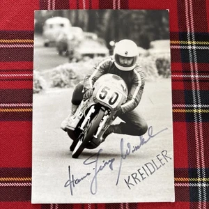 handsignierte AK Hans-Jürgen Winkler - DDR Motorrad Sport Rennfahrer - Bild 1 von 2