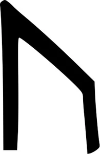 U Ur Cattle Viking Rune Letter Vinyl Sticker Decal Nordic Pagan Pick Size Color - Picture 1 of 2