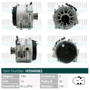 ALTERNATORE MERCEDES CLASSE E (W210) CLASSE E T-Model (S210) (190AH Raff. acqua) - Imagen 1 de 1