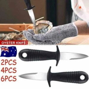 2/4/6x Oyster Shucking Knife Seafood Clam Shellfish Opener Shucker Knives AUS - Picture 1 of 11