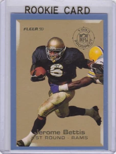Jerome Bettis ROOKIE CARD 1993 Fleer Prospects NOTRE DAME INSERT Football RAM RC - Picture 1 of 2