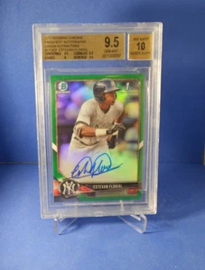 Bowman Chrome 1st Green Refractor Estevan Floral Auto 2018/99 BGS 9,5 - Imagen 1 de 2
