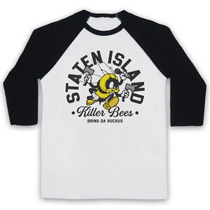 Staten Island Killer Bees Wu Rap Hip Hop Adults Baseball T-Shirt All Sizes Cols - Picture 1 of 9