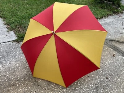 Винтажный США красный и желтый HUNT WILDE корпорации зонт подходит сумки для гольфа USC цвета - Изображение 1 из 4