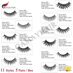 Top 5 Pairs 3D Mink False Eyelashes Wispy Cross Fluffy Thick Long Eye Lashes US - Picture 1 of 34