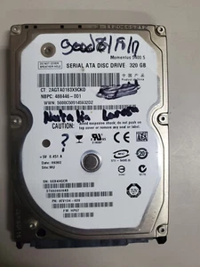 Unidad de disco duro Seagate Momentus 320 GB, interno, 5400 rpm, 2,5" (ST9320320AS) probado - Imagen 1 de 1