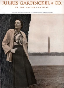 Julius Garfinckel B H WRAGGE COUNTRY LIFE CONJUNTO Monumento a Washington 1948 Anuncio - Imagen 1 de 1