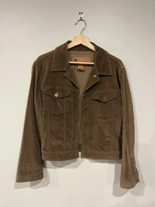 Christopher Blue Trucker Jacket Brown Button Womens Medium M - Picture 1 of 3