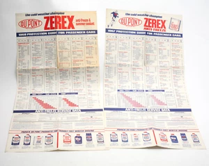 1967, 1968 DuPont Zerex Zerone Anti-Freeze Shop Wall Protection Guide Football - Picture 1 of 2