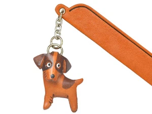 Jack russell terrier Leather dog Charm Bookmarker *VANCA* Made in Japan #61736 - Picture 1 of 10