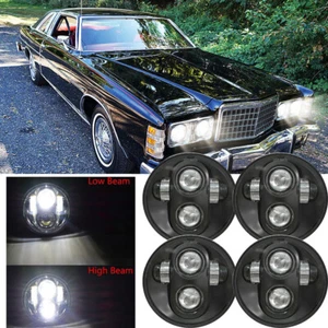 4PCS 5.75" 5-3/4" DOT LED Headlights Hi/Lo Beam for Chevy Impala El Camino 59-76 - Bild 1 von 6