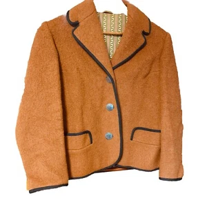 Vtg Loden King Blazer Jacket 40 Waist Length West Germany Oktoberfest Womens M - Picture 1 of 15
