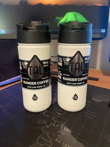 LOT OF 2! 18oz. Coffee Cup/Mug Insulated Stainless Steel Water Bottle - White - Picture 1 of 6