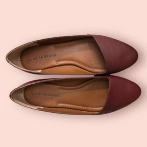 Lucky Brand brown/red leather ballet flat “Archh Flat” size 7 - Picture 1 of 6